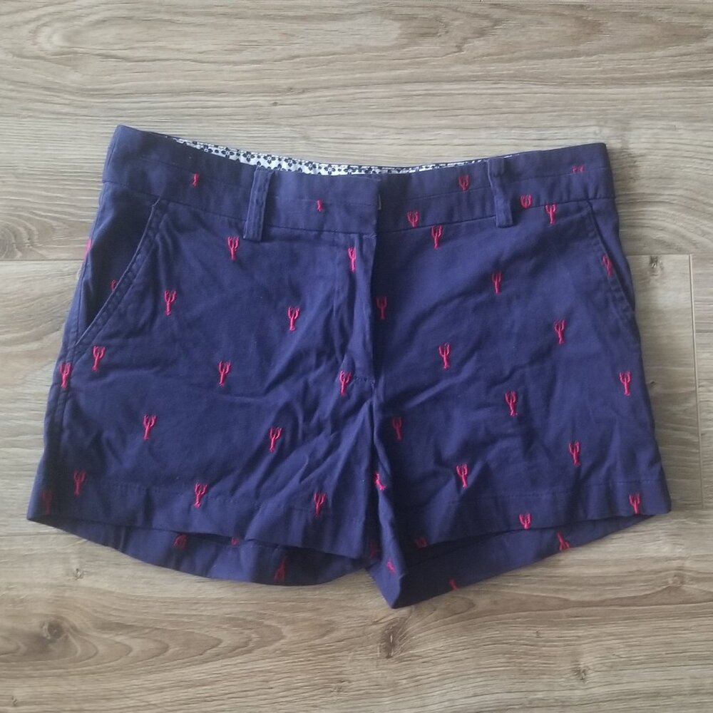 BRITISH KHAKI LOBSTER EMBROIDERED SHORTS WOMEN'S SIZE 2